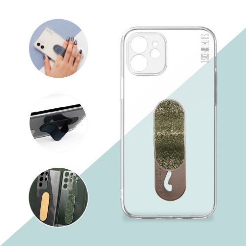 MOMOSTIC Transparent Slim Grip Case for Galaxy iPhone